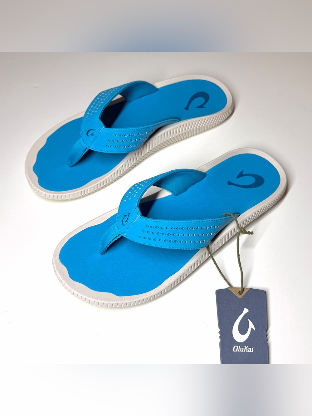 OluKai Ulele Men's Beach Sandals in Tropic Blue / Water Ready Size - 11 - Picture 6 of 8